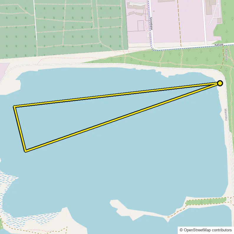 Swim course map for IRONMAN 70.3 Tallinn: the official route drawn on an OpenStreetMap basemap